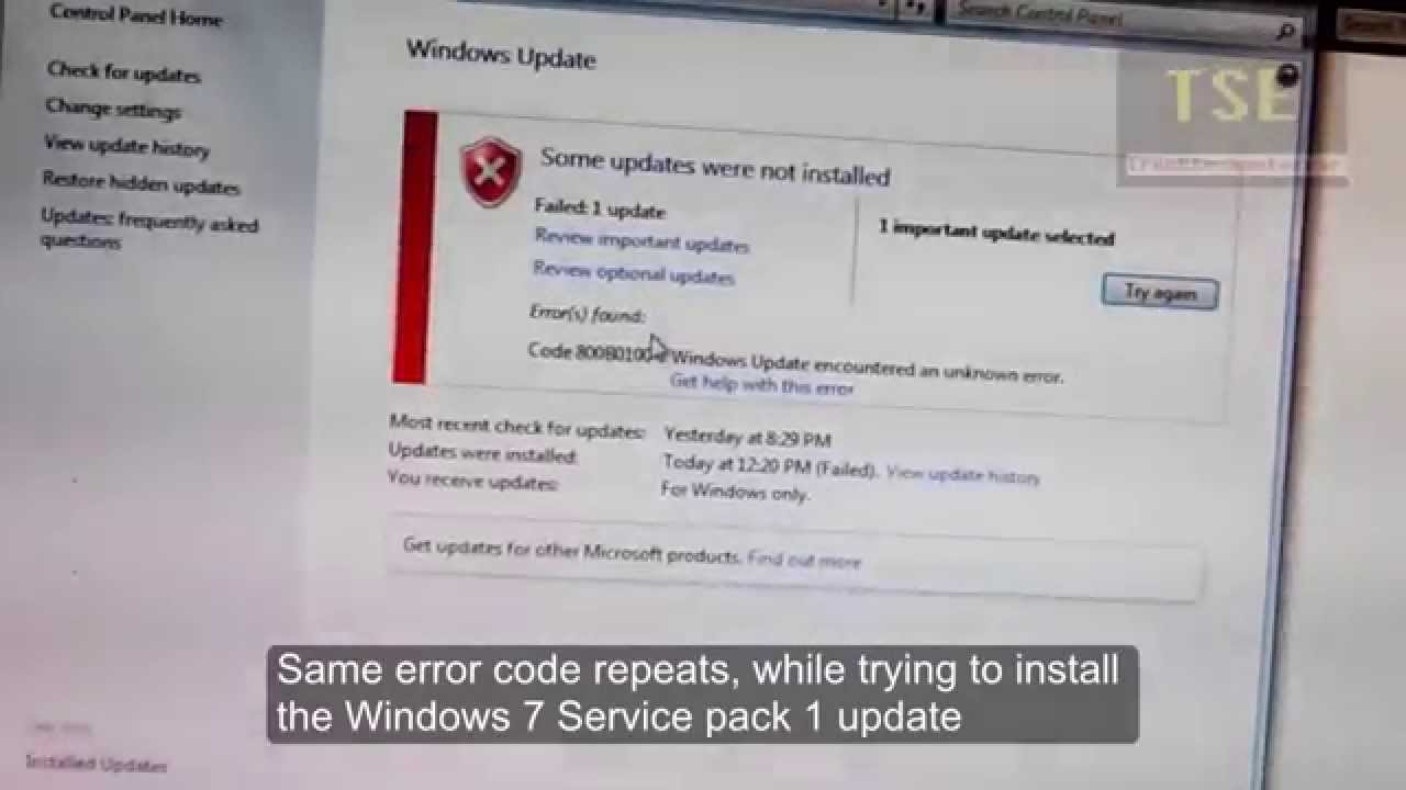 windows 7 update pack 1